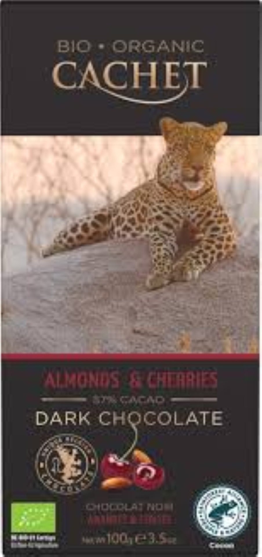 CACHET 57% ORGANIC DARK CHERRY/ALMOND 100G